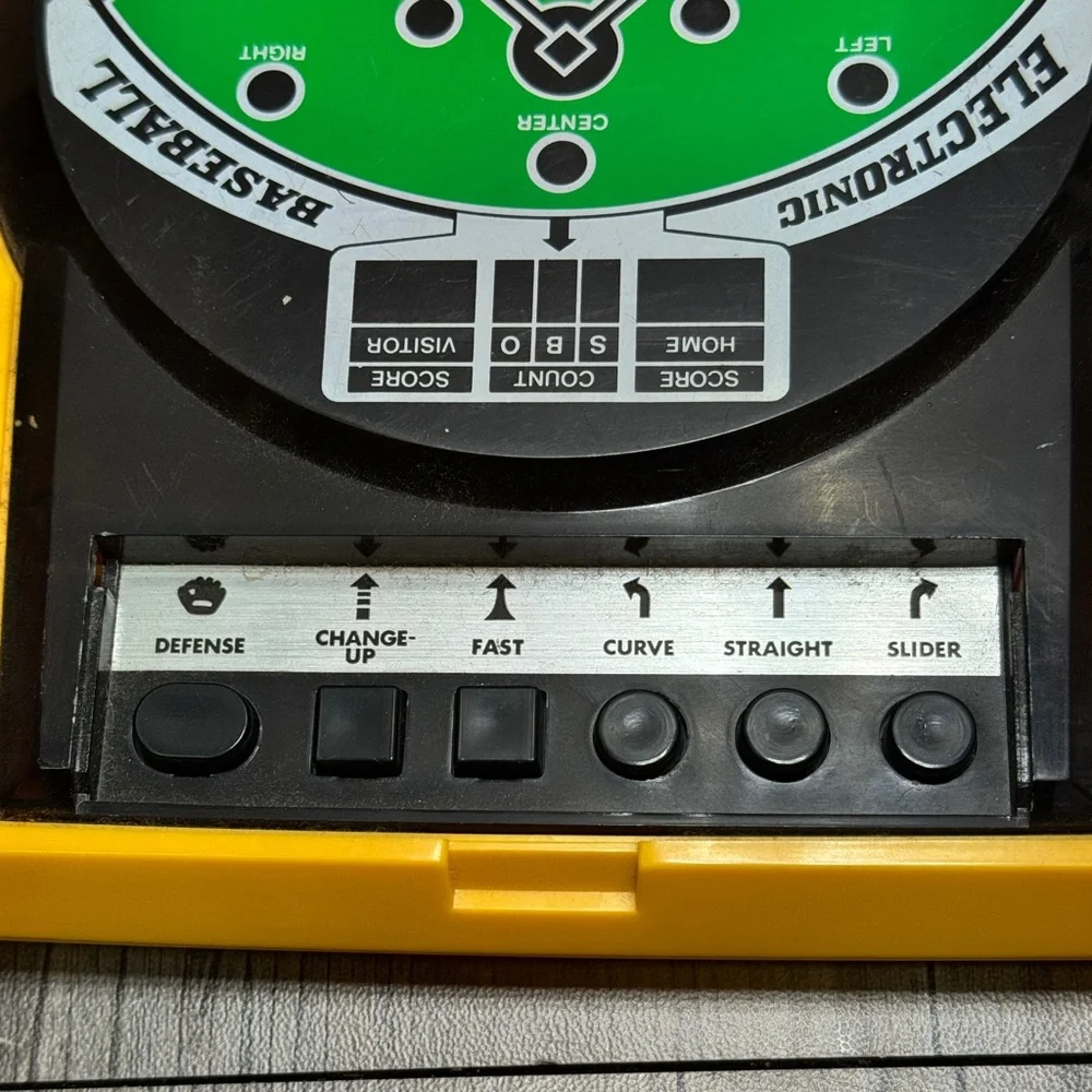Vintage 1979 EPOCH Electronic Baseball Digit-Com 9 Handheld Game Yellow TESTED